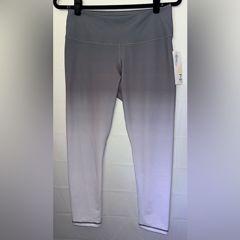 NWT Z by Zella High Waist Midi Leggings- Gray Ombré/ Size Medium